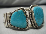 Important Vintage Native American Navajo Will Yazzie #8 Turquoise Sterling Silver Bracelet Old-Nativo Arts