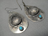 Incredible Vintage Native American Navajo Double Dangle Sterling Silver Earrings-Nativo Arts