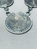 Rare Old Coin Vintage Native American Sterling Silver Necklace-Nativo Arts