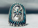 One Of The Best Vintage Native American Zuni Turquoise Sterling Silver Ring-Nativo Arts