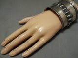 One Of The Best Vintage Native American Navajo Sterling Silver Repoussed Bracelet-Nativo Arts
