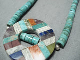 Native American Incredible Vintage Santo Domingo Royston Turquoise Sterling Silver Necklace-Nativo Arts