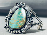 Native American Beautiful Of Age Vintag Enavajo Royston Turquoise Sterling Silver Bracelet-Nativo Arts