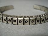 Important Zuni Native American Sterling Silver Hand Tooled Bracelet-Nativo Arts