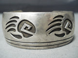Ross Scott Navajo Sterling Silver Tracks Bracelet Native American-Nativo Arts