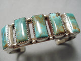 Important Vintage Native American Navajo Fannie Platero Turquoise Sterling Silver Bracelet-Nativo Arts