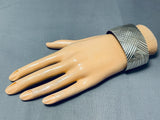 Expert Work Vintage Native American Navajo Huge Sterling Silver Bracelet-Nativo Arts