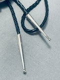 Important Daniel Benally Vintage Native American Navajo Turquoise Sterling Silver Bolo Tie-Nativo Arts