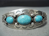 Boyd Navajo Kingman Turquoise Sterling Silver Bracelet Native American-Nativo Arts