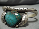 Important Fox Turquoise Vintage Native American Navajo Sterling Silver Bracelet Cuff-Nativo Arts
