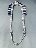 Native American One Of The Biggest Heishi Santo Domingo Sterling Silver Necklace-Nativo Arts