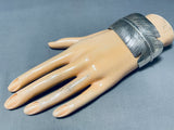 Most Intricate Hand Carved Vintage Native American Navajo Sterling Silver Bracelet-Nativo Arts