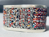 The Best Micro Inlay Vintage Native American Zuni Sterling Silver Bracelet Cuff-Nativo Arts