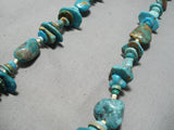 Native American Impressive Vintage Santo Domingo Royston & Old Kingman Turquoise Necklace-Nativo Arts