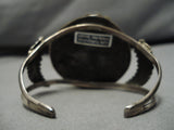 Superior Bisbee Turquoise Vintage Native American Navajo Sterling Silver Bracelet Old-Nativo Arts