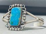 Freddy Platero Vintage Native American Navajo Turquoise Sterling Silver Bracelet-Nativo Arts