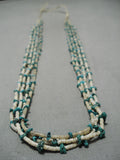 Earlier Vintage Santo Domingo/ Navajo Green Turquoise Native American Necklace-Nativo Arts