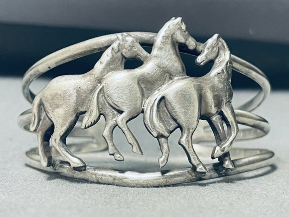 Horse Sense Vintage Southwestern Sterling Silver Bracelet-Nativo Arts