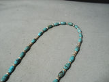 Cross Christian Turquoise Sterling Silver Native American Navajo Rosary Necklace-Nativo Arts