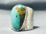 Fabulous Native American Navajo Royston Turquoise Sterling Silver Ring-Nativo Arts