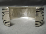 Authentic Vintage Native American Navajo Thomas Singer Sterling Silver Bracelet Cuff-Nativo Arts