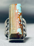 Signed Native American Navajo 8 Turquoise Sterling Silver Ring-Nativo Arts