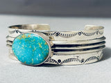 Lavina Eustace Vintage Native American Zuni Royston Turquoise Sterling Silver Bracelet-Nativo Arts