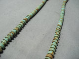 Native American One Of The Longest Vintage Santo Domingo Royston Turquoise Heishi Necklace-Nativo Arts