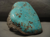 312 Grams Mammoth Vintage Navajo Number 8 Turquoise Native American Jewelry Silver Bracelet-Nativo Arts