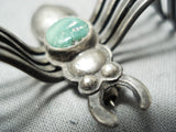 Completely Hand Made Vintage Native American Navajo Turquoise Sterling Silver Spider Pin-Nativo Arts