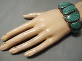 Best Vintage Native American Navajo Apache Turquoise Sterling Silver Bracelet Old-Nativo Arts