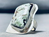 Astounding Vintage Native American Navajo Dry Creek Turquoise Sterling Silver Ring Signed-Nativo Arts