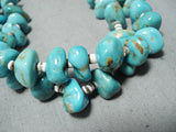 Marvelous Vintage Santo Domingo Royston Turquoise Necklace Native American Old-Nativo Arts