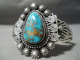 Native American One Of The Best Vintage Candelaria Turquoise Sterling Silver Bracelet-Nativo Arts