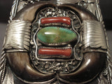 314 Gram Monster Vintage Navajo Native American Jewelry Silver Turquoise Bracelet Old-Nativo Arts