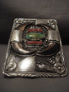 314 Gram Monster Vintage Navajo Native American Jewelry Silver Turquoise Bracelet Old-Nativo Arts
