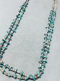 Native American Cute Vintage Santo Domingo Old Kingman Turquoise Heishi Necklace-Nativo Arts