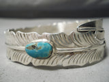 Best Vintage Native American Navajo Huge Ben Begaye Turquoise Sterling Silver Bangle Bracelet-Nativo Arts