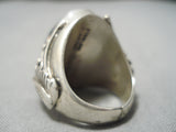 Amazing Vintage Native American Navajo Royston Turquoise Sterling Silver Arviso Ring-Nativo Arts
