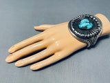 Extremely Rare 'Last Chance' Turquoise Vintage Native American Navajo Sterling Silver Bracelet-Nativo Arts
