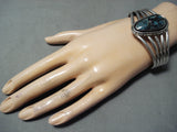 Amazing Vintage Native American Navajo Bisbee Turquoise Sterling Silver Bracelet-Nativo Arts