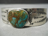 Important Jeanette Dale Native American Navajo Royston Turquoise Sterling Silver Bracelet-Nativo Arts