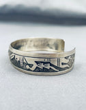 Stunning Vintage Native American Hopi Sterling Silver Bracelet-Nativo Arts
