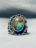 Very Old Vintage Native American Navajo Royston Turquoise Sterling Silver Ring-Nativo Arts