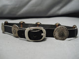 Impressive Vintage Native American Navajo Concho Dog Collar Necklace-Nativo Arts