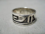 Incredible Vintage Hopi Sterling Silver Ring Old Native American-Nativo Arts