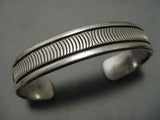 Important Vintage Native American Navajo Bruce Morgan Sterling Silver Bracelet-Nativo Arts