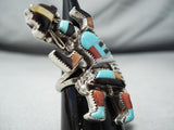 Fascinating Vintage Zuni Turquoise Sterling Silver Ring Native American Old-Nativo Arts