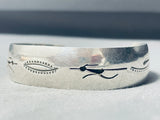 Slim Roadrunner Vintage Native American Navajo Nsterling Silver Bracelet-Nativo Arts