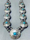 Tremendous Vintage Hopi/ Navajo Turquoise Sterling Silver Necklace-Nativo Arts